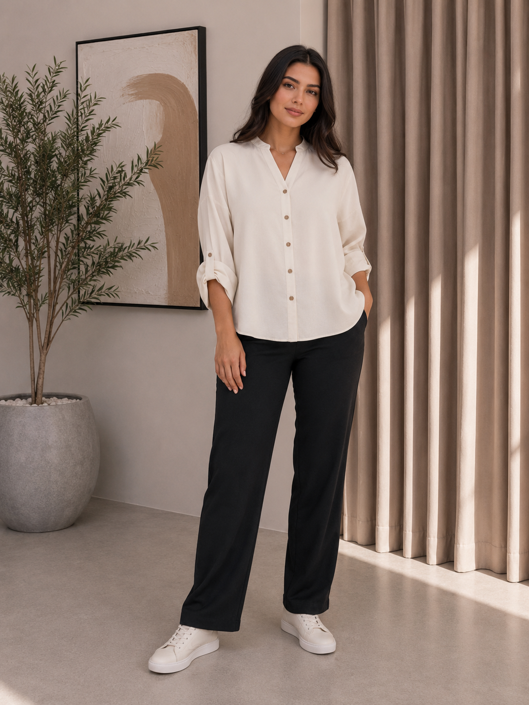 شومیز لینن zara